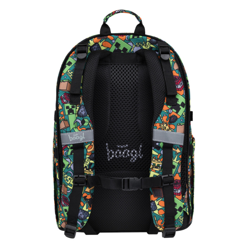 BAAGL Školský batoh Skate Minecraft Chaos 3