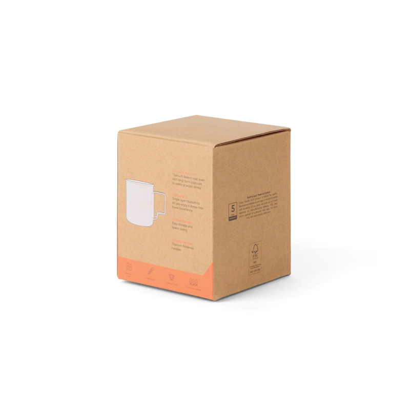 Nordic Drift Trail Ultra Ľahký Titánový Hrnček 450 ml strieborná 4