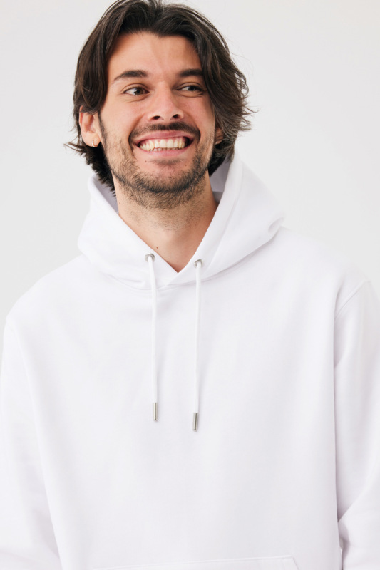 IQONIQ Joshua Unisex mikina s kapucňou z rec. bavlny recycled white 4XL 15