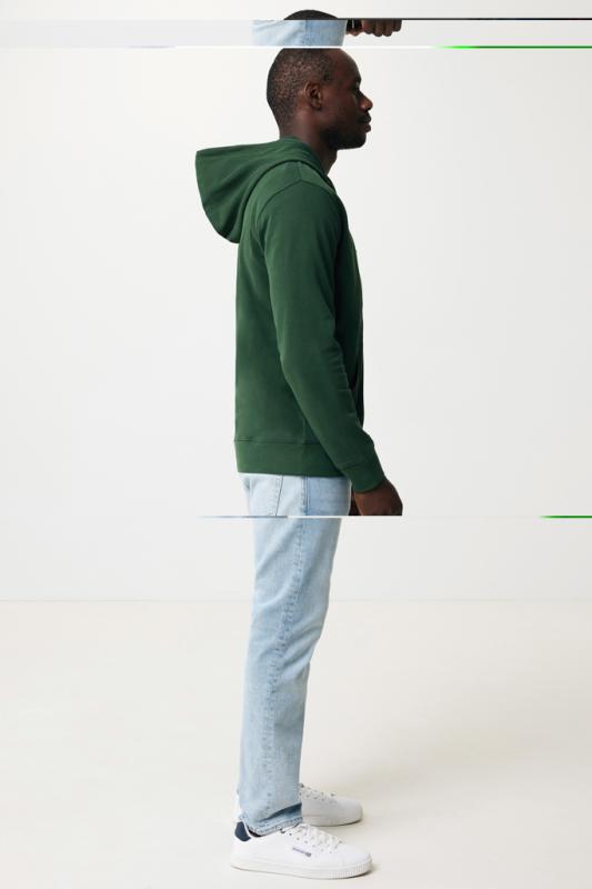 Mikina na zips s kapucňou IQONIQ Abisko z recykl. bavlny forest green M 5