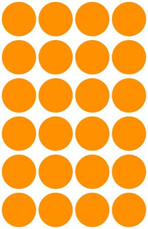 Etikety, okrúhle, priemer: 18 mm, AVERY ZWECKFORM, neónovo oranžové, 96 etikiet/bal 4