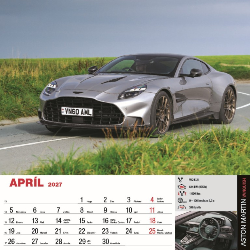 Nástenný kalendár Sports cars 2027 5