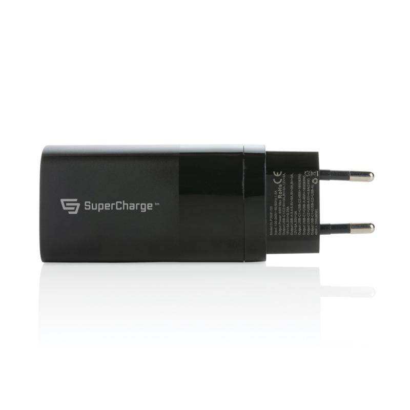Philips 65W ultra rýchly PD 3-portový USB stenový nabíjačka čierna 5