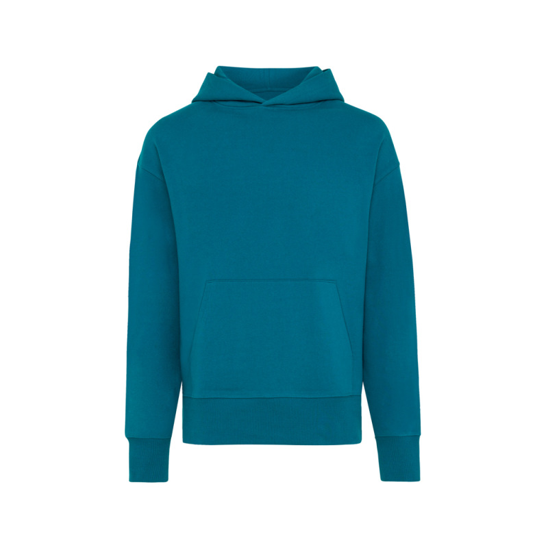 Mikina s kapucňou IQONIQ Yoho relaxed fit z recykl. bavlny dark teal XS 1