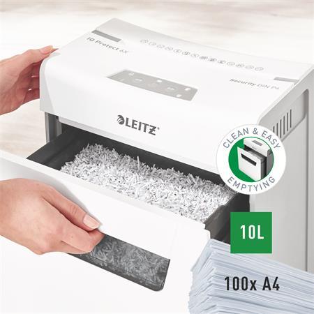 Skartovací stroj, konfetti, 6 listov, LEITZ "IQ Protect 6X" 7