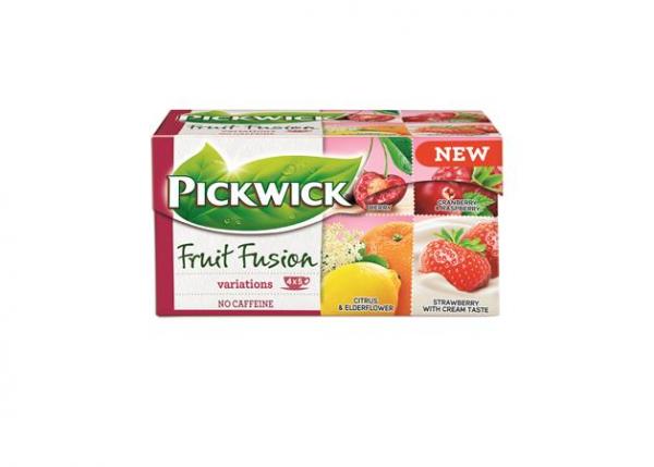 Ovocný čaj, 20x2 g, PICKWICK "Fruit Fusion", jahoda-smotana, citrus-baza, višňa, brusnica- 2