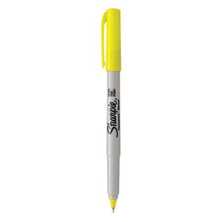 Permanentný popisovač, 0,5 mm, kužeľový hrot, SHARPIE "Ultra Fine Point", žltá 2
