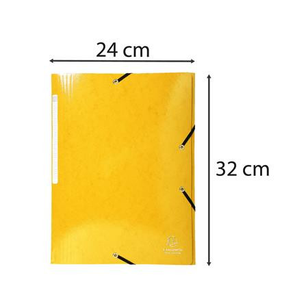 Doska s gumičkou, kartónová, A4, EXACOMPTA "Iderama", žltá 5