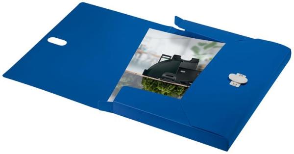 Box na dokumenty, 38 mm, PP, A4, LEITZ "Recycle", modrá 3