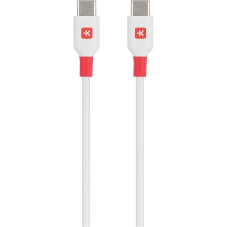 Nabíjací kábel USB-C/USB-C, 1,2 m, SKROSS, biely