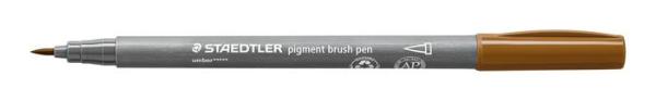 Fixka v tvare štetca, sada, STAEDTLER "Pigment brush 371", 12 rôznych prírodných farieb 3