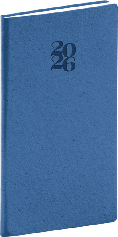 NOTIQUE Vreckový diár Essenza 2026, slivka, 9 x 15,5 cm