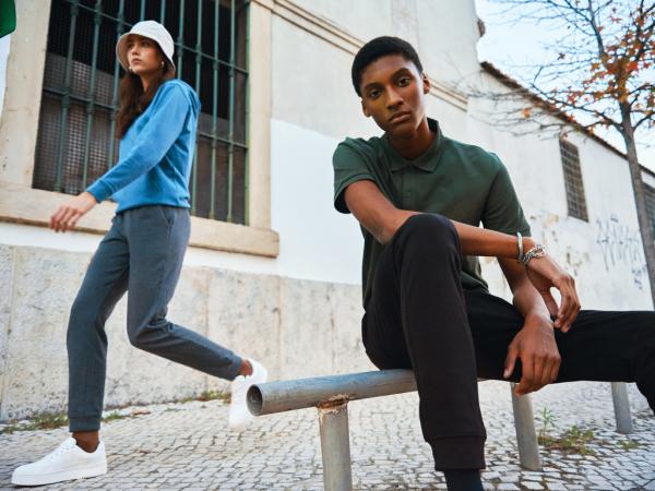 Tepláky IQONIQ Cooper z recykl. bavlny heather anthracite XXS 20