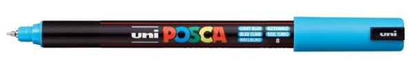 Dekoračný popisovač, 0,7 mm, UNI "Posca PC-1MR", svetlomodrá 1
