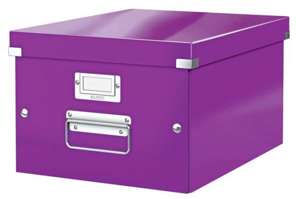 Odkladací box, A4, LEITZ "Click&Store", fialová