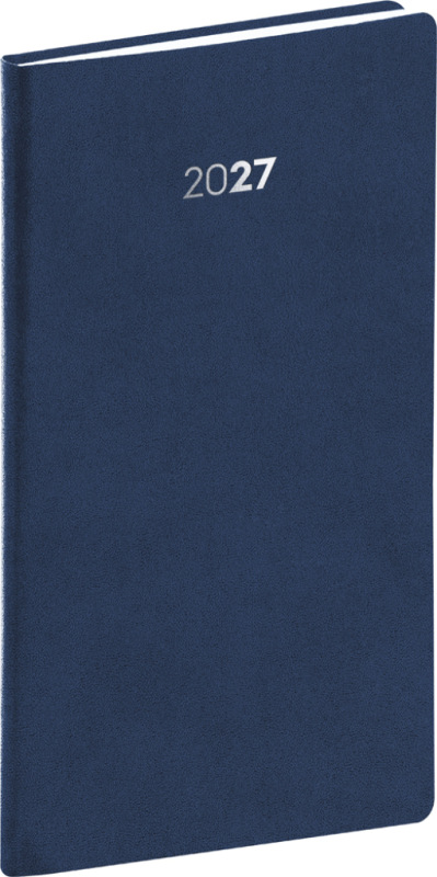 NOTIQUE Vreckový diár Balakon 2027, tmavomodrý, 9 x 15,5 cm