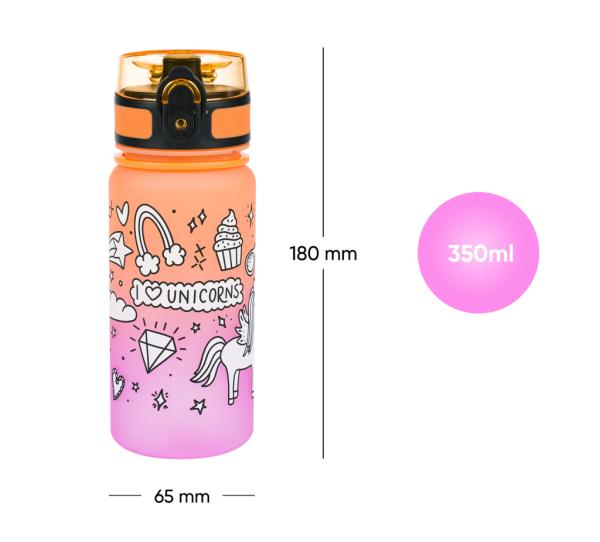 BAAGL Tritanová fľaša na nápoje Gradient Jednorožec 350 ml 6