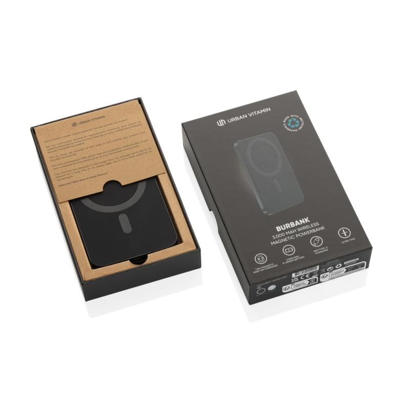 Powerbanka 3000mAh Urban Vitamin Burbank z RCS alu a plastu čierna 19