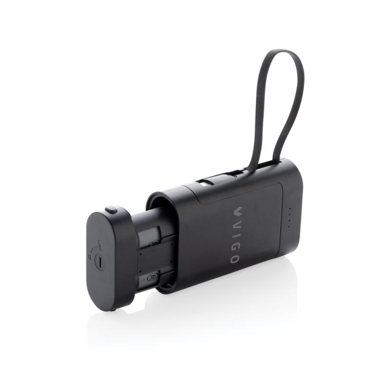 Powerbanka 10000mAh CycleCell s odnímateľnou batériou čierna 9