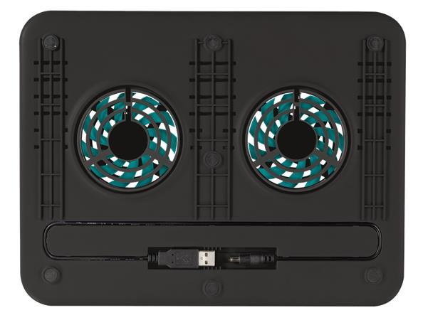 Stojan na notebook, s ventilátorom, USB, TRUST "Cyclone" 5