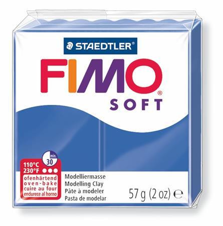 Modelovacia hmota, 57 g, polymérová, FIMO "Soft", lesklá modrá 1