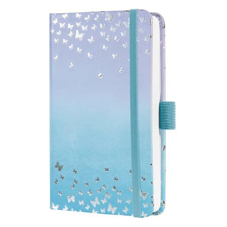 Diár, A6, týždenný, 2027, tvrdá obálka, SIGEL "Jolie", Butterfly Confetti Sky 1
