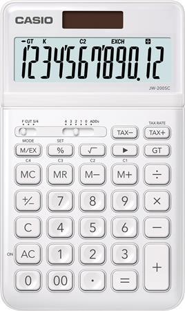 Kalkulačka, stolová, 12-miestna, CASIO "JW 200SC", biela 2