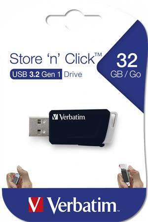 USB kľúč, 32GB, USB 3.2, 80/25MB/sec, VERBATIM "Store n Click", čierna 1