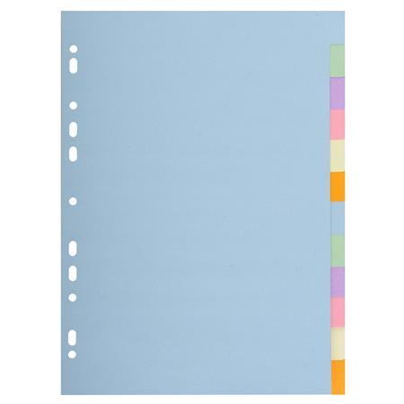 Register, kartónový, A4, 12 dielny, EXACOMPTA, pastelové farby 1