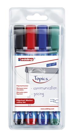 EDDING Popisovač na flipchartové tabule "380", 4 ks/bal