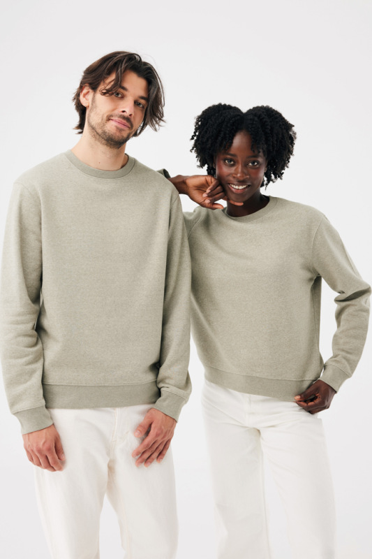 IQONIQ Toria Unisex mikina s okrúhl. výstrihom z rec. bavlny light heather green M 15