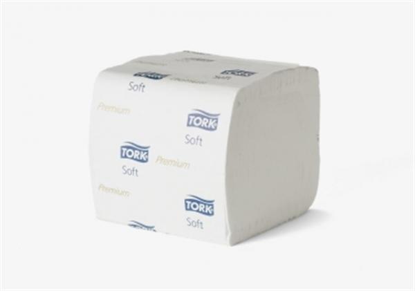 Toaletný papier, skladaný, T3 systém, 2-vrstvový, Premium, TORK "Folded", biela 1