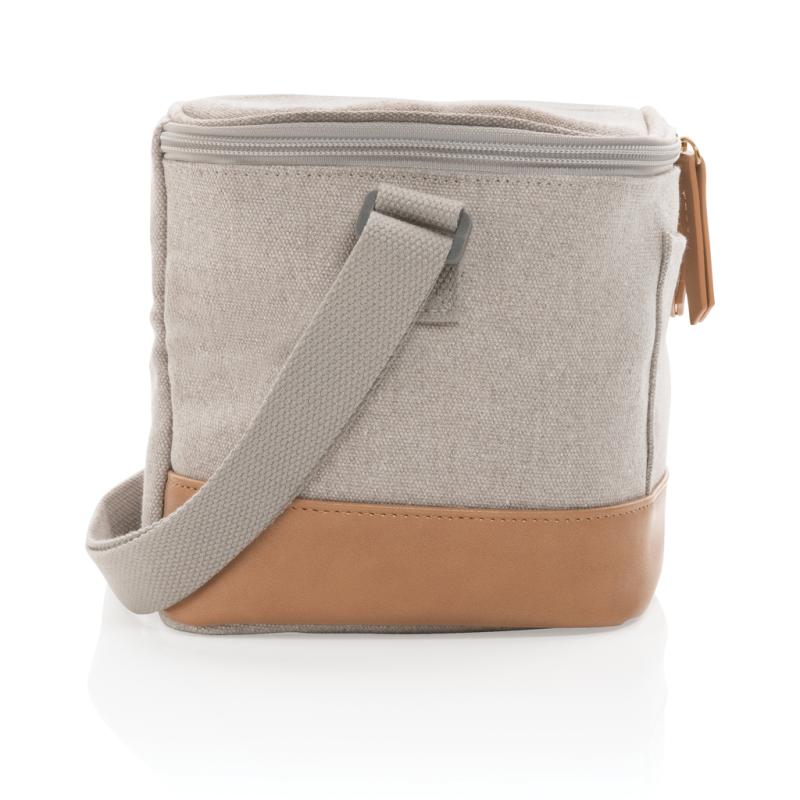 Malá chladiaca taška Impact z 16 oz. recykl. canvas AWARE™ sivá 4