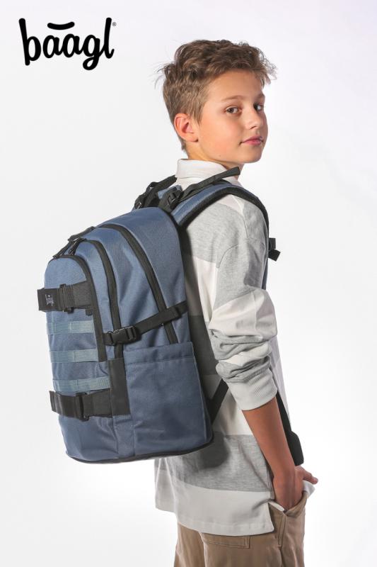 BAAGL Školský batoh Skate Dust Blue 12