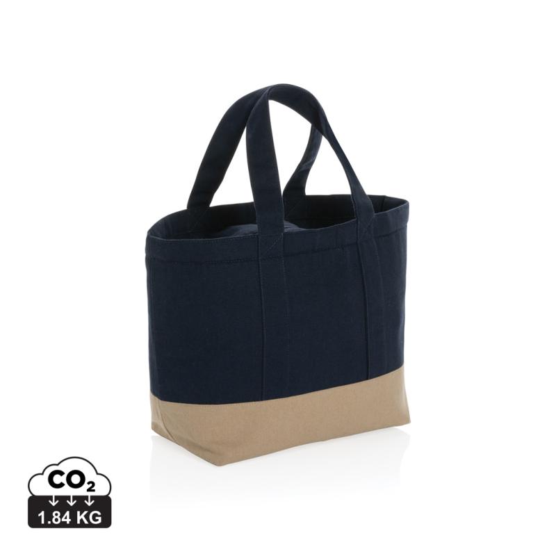 Nefarbená chladiaca taška Impact z 285g recykl. canvas AWARE námornícka modrá