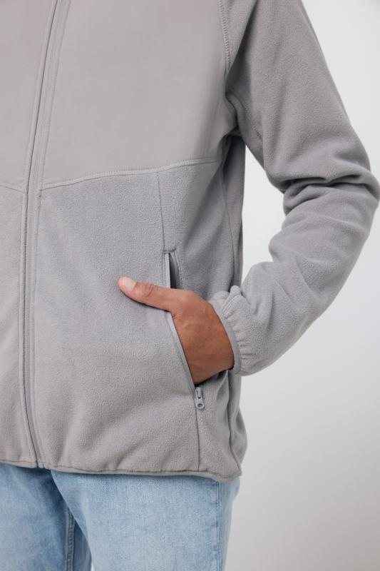 Micro fleece bunda na zips IQONIQ Talung z rec. polyesteru storm grey XXL 15