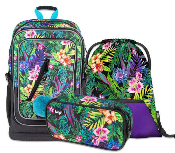 BAAGL SET 3 Tropical: batoh, penál a sáček
