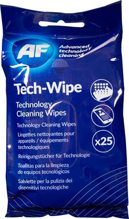 Čistiaca utierka, k monitorom, bez alkoholu, vlhká, 25 sk, AF "Tech-wipes"