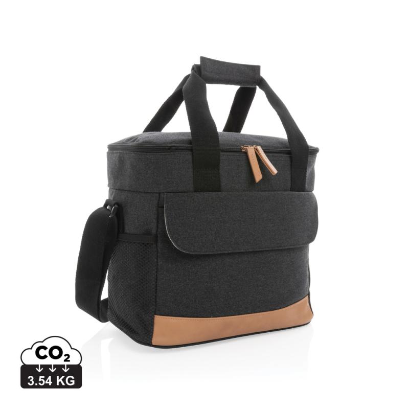 Veľká chladiaca taška Impact z 16 oz. recykl. canvas AWARE™ čierna