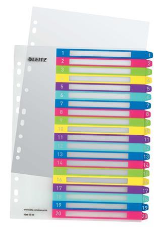 Register, A4 Maxi, 1-20, LEITZ "Wow"