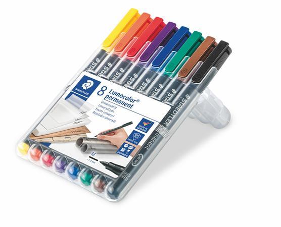Permanentný popisovač, sada, OHP, 1 mm, STAEDTLER "Lumocolor 317 M", 8 rôznych farieb 2