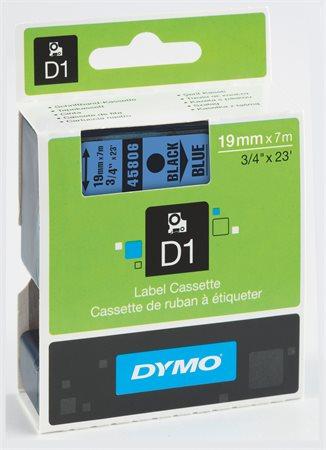Páska do štítkovača, 19 mm x 7 m, DYMO "D1", modrá-čierna 2