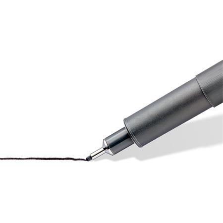 Liner, sada, 8 rôznych hrúbok, STAEDTLER "Pigment liner 308", čierna 4