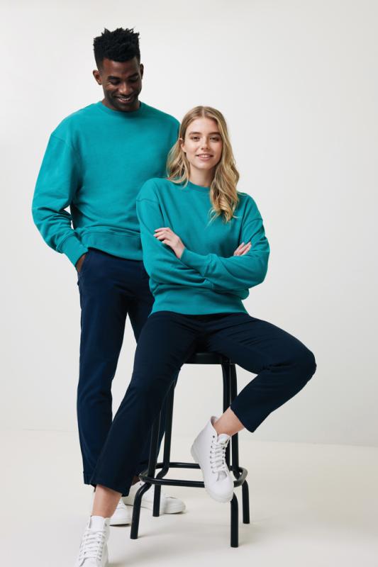 Mikina IQONIQ Kruger relaxed fit z recykl. bavlny verdigris XXXL 5