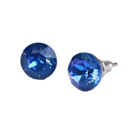 Náušnice s bahamsky modrým SWAROVSKI® krištáľom, 8 mm, ART CRYSTELLA® 1
