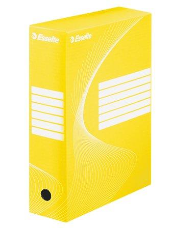 Archívny box, A4, 100 mm, kartón, ESSELTE "Boxycolor", žltý 1