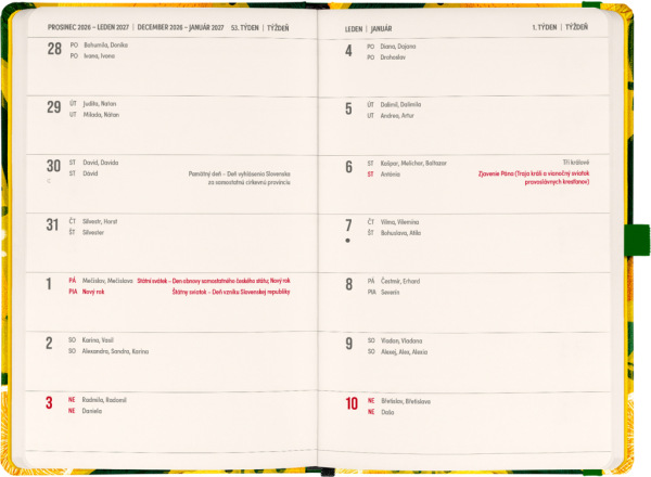 NOTIQUE Planbook diár/notes Citróny 2027, 13 x 21 cm 1