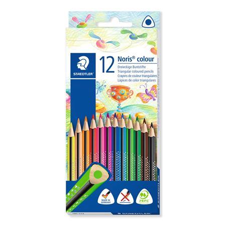 Farebné ceruzky, sada, trojhranný tvar, STAEDTLER "Noris Colour", 12 rôznych farieb 1