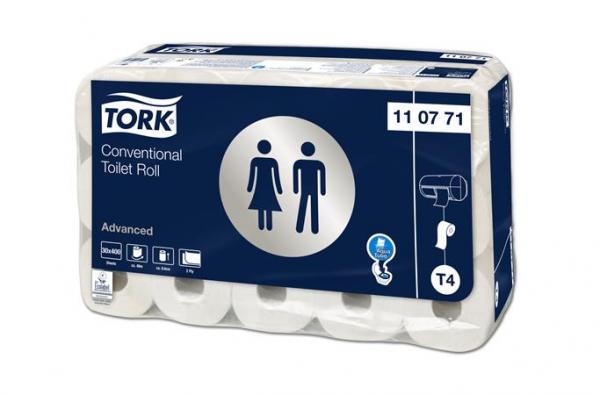 Toaletný papier, T4 systém, 2-vrstvový, priemer: 12,5 cm, Advanced, TORK, biela 1