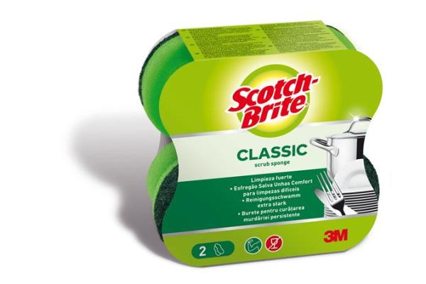 3M "Scotch -Brite" tvarovaná špongia, šetrná k pokožke 1